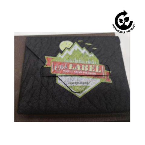 Recycled Leather Cardholder with CYMK Logo