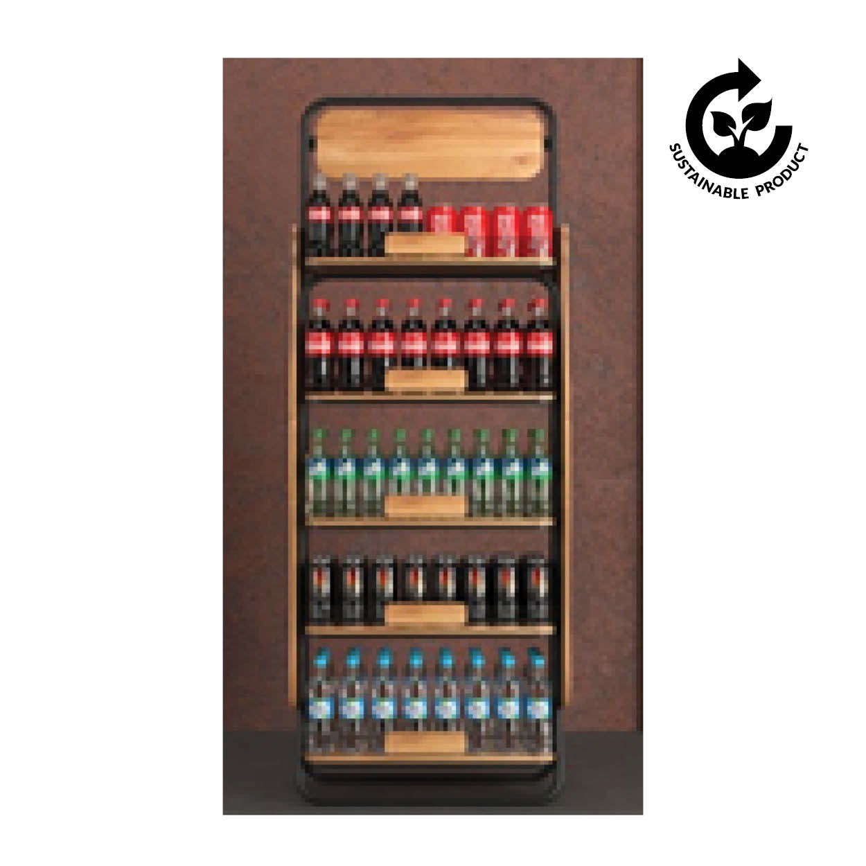 Wooden Multibrand Rack