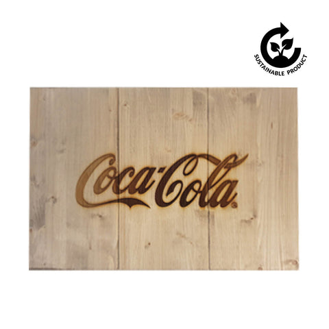Wooden Sign Board Burned Logo