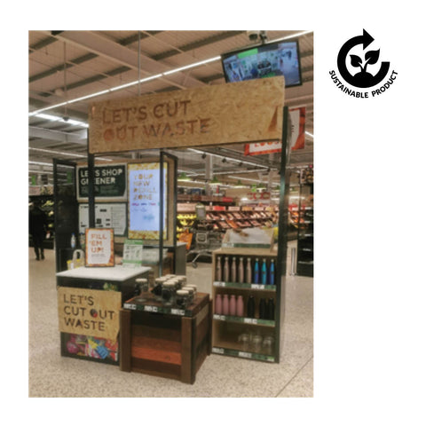 Sustainability: 'Let's Cut Waste' Display