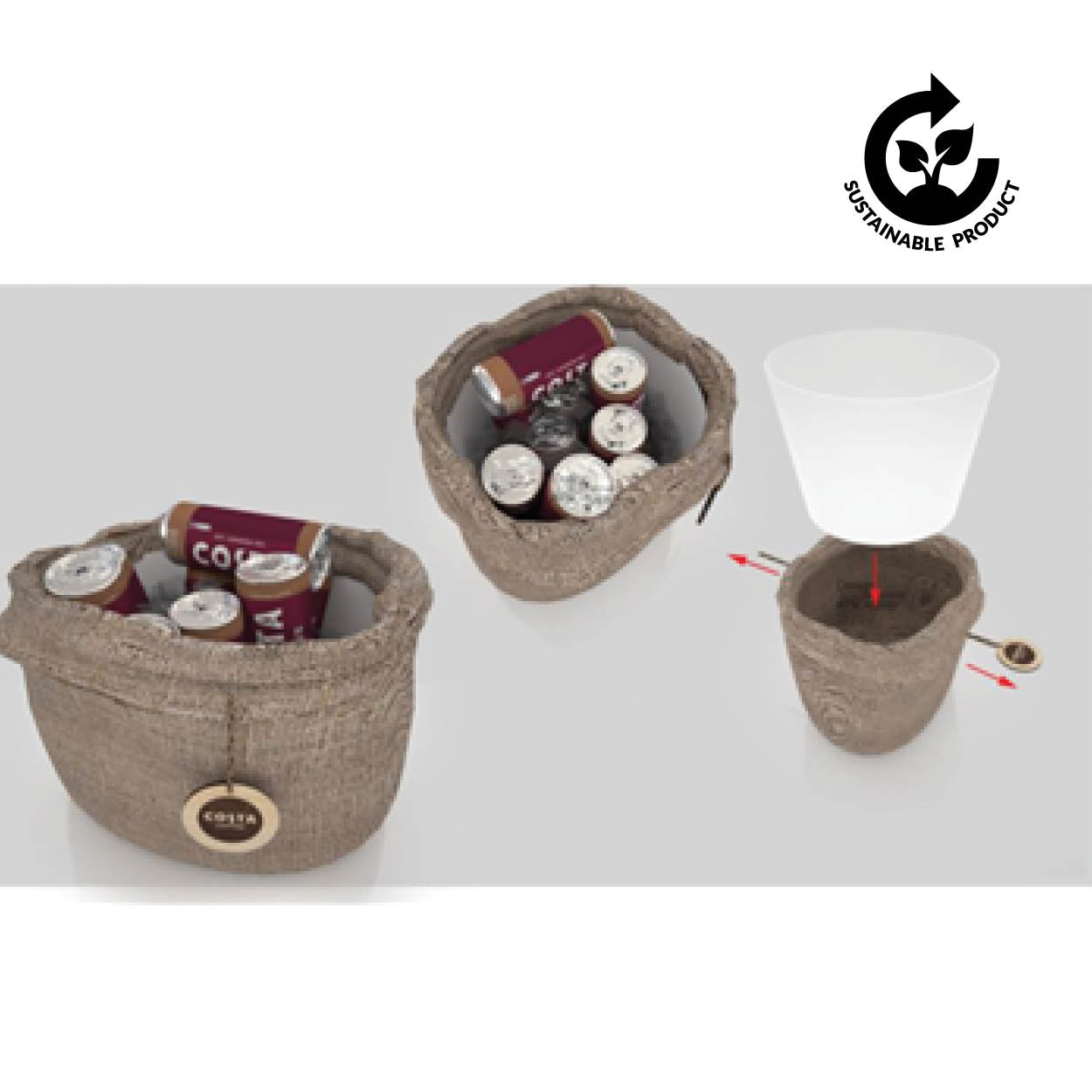 Costa Coffee Hessian Ice Bucket