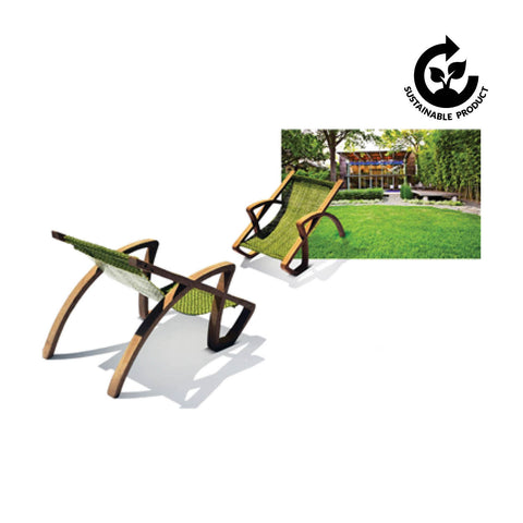 Wood and Jute Deck Chair / CRS