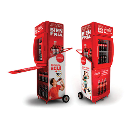 Coca-Cola Fridge with Wheels