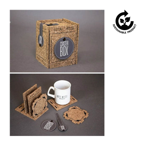 Recycled Cork Coasters and Box