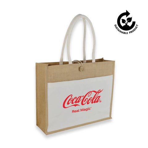 MONCLOVA - Jute Bag with Canvas Pocket