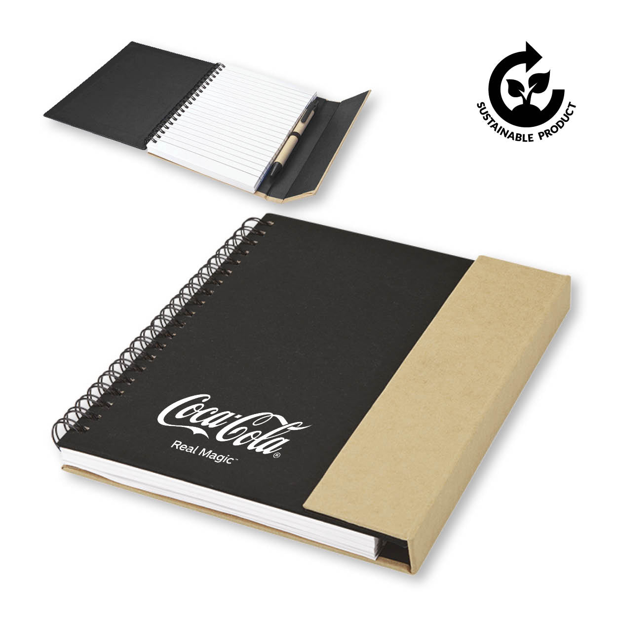 Recycled Notebook with Magnetic Clip