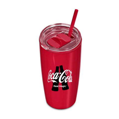 Altitude Daytona Plastic 2-In-1 Double-Wall Tumbler & Straw - 600ml