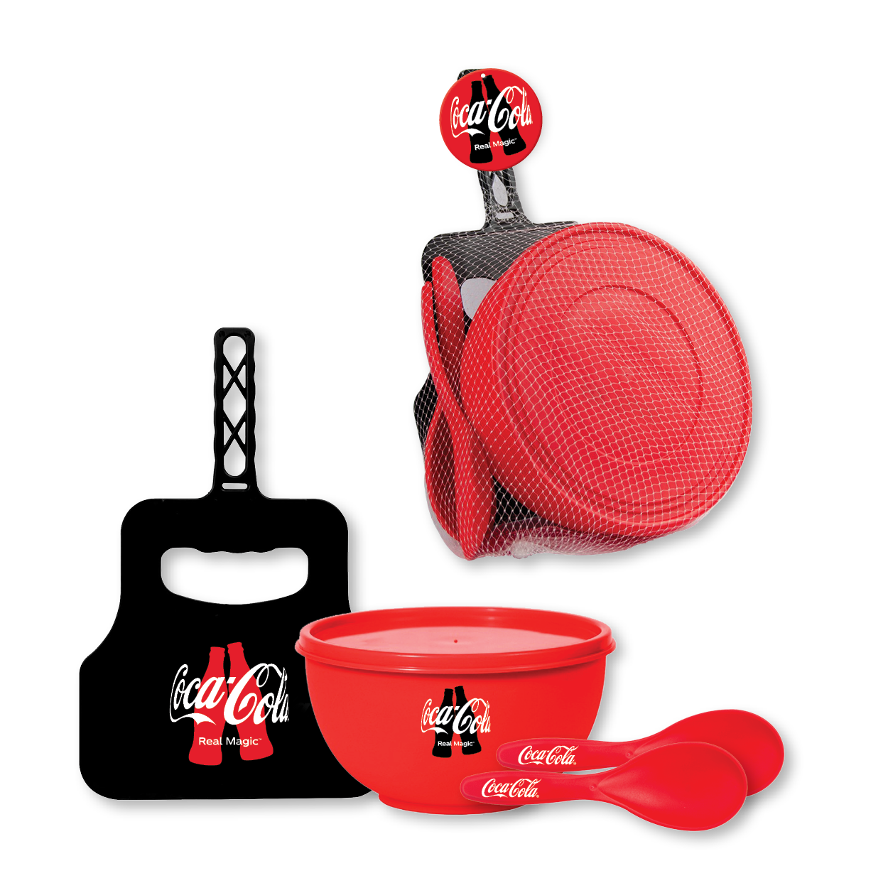 BBQ Fan with Salad Bowl and Spoons