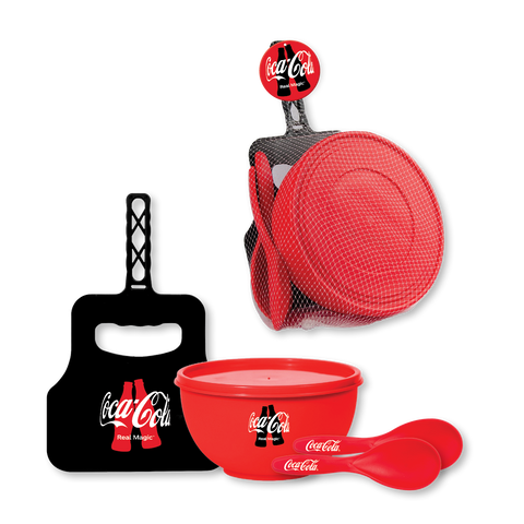 BBQ Fan with Salad Bowl and Spoons