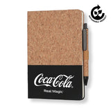 Borsa Eco-neutral A5 Cork Fabric Hard Cover Notebook and Pen Set