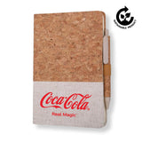 Borsa Eco-neutral A5 Cork Fabric Hard Cover Notebook and Pen Set
