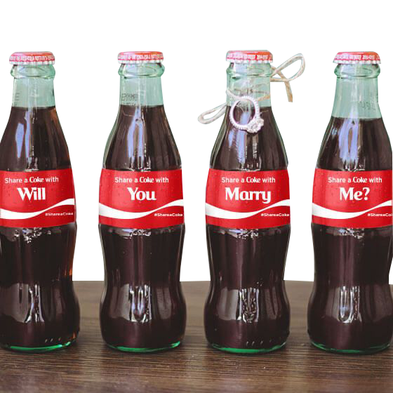 Coca-Cola Glass Bottle Message
