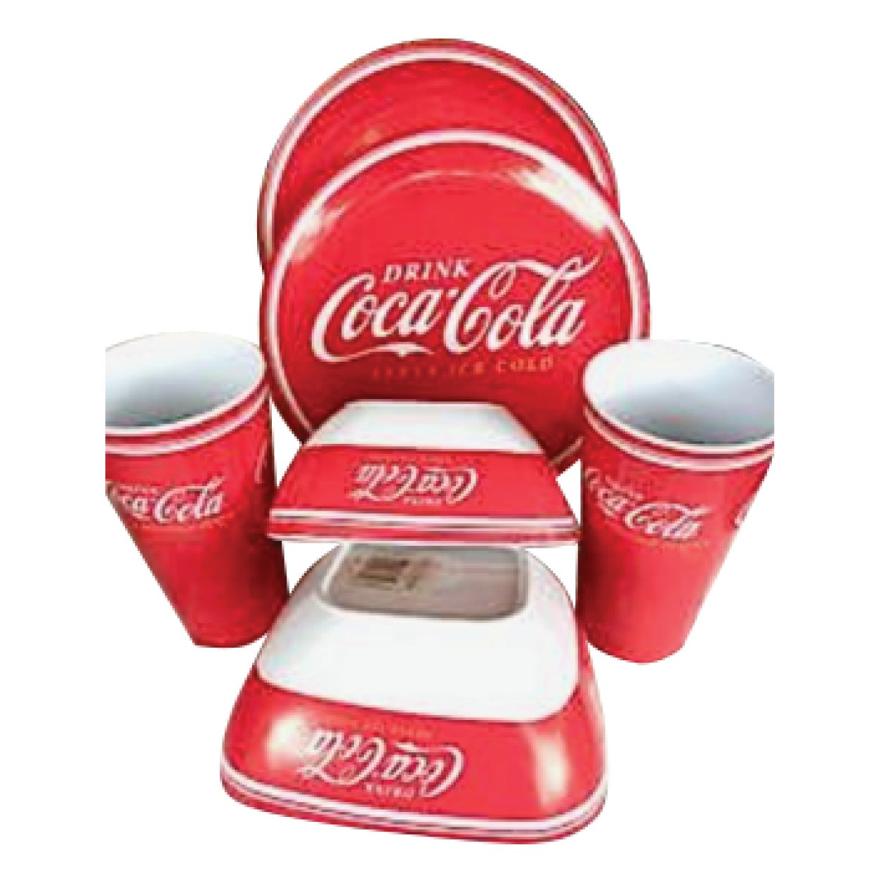 Coca-Cola Bowl, Plate & Cup Set