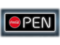 Coca-Cola Flat Red Disk Open Sign