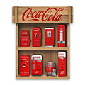 Coca-Cola Mini Vending Machine Sculptures with Display Case
