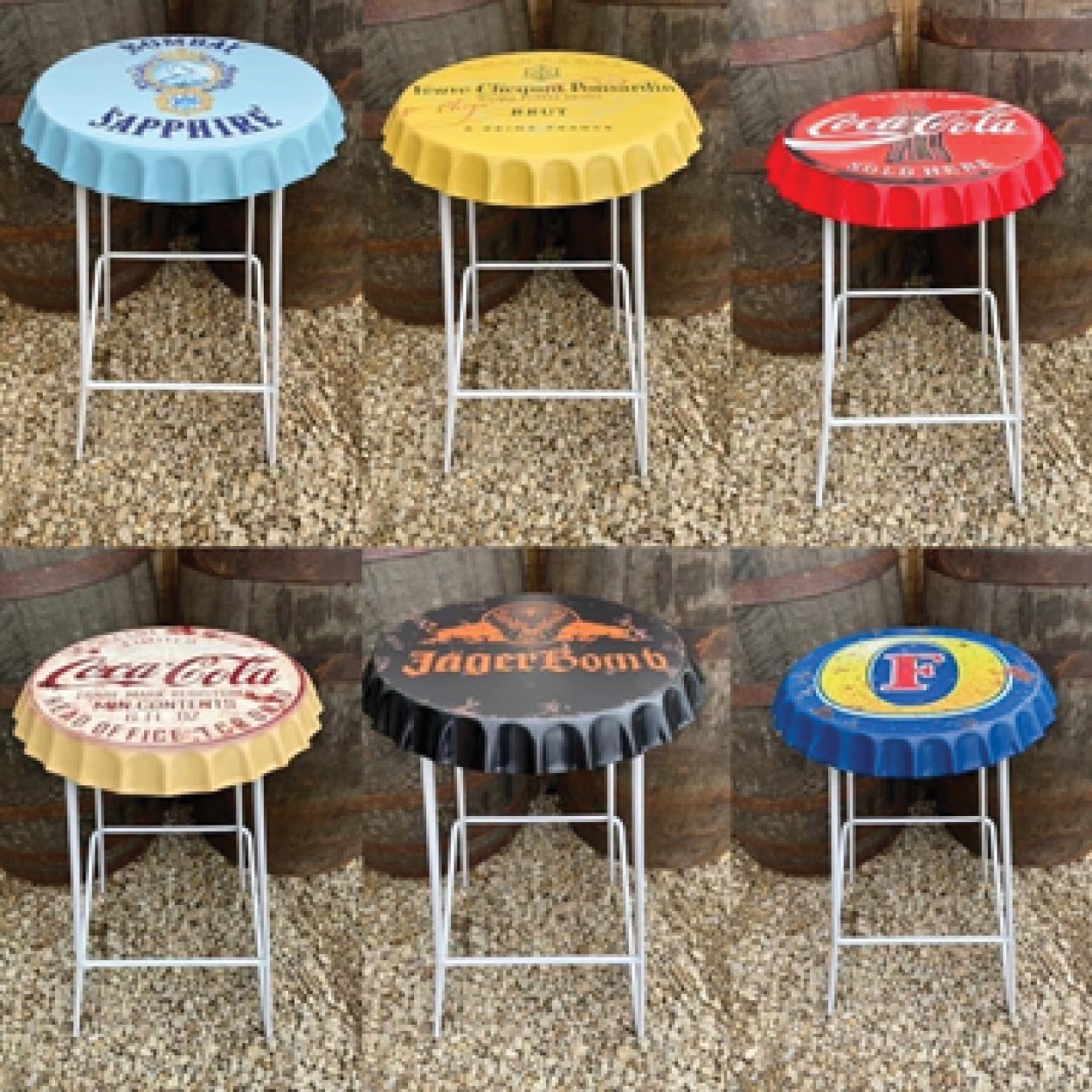 Coca-Cola Bottle Top Stools