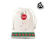 Festive Cotton Midi Drawstring Pouch