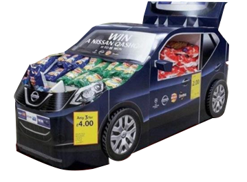 Display in Car Shape