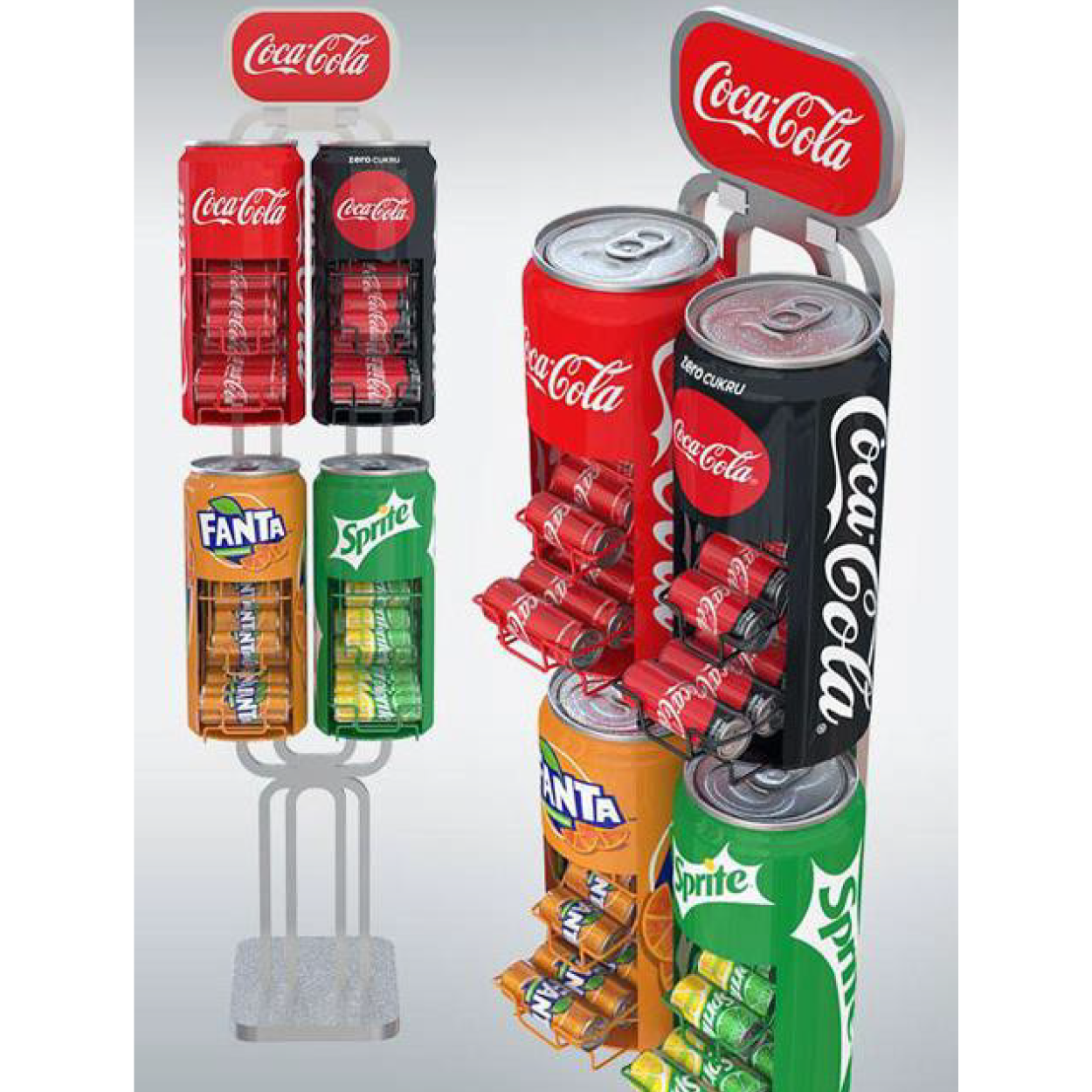 Can Display Free Standing Unit