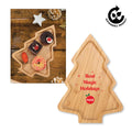 Festive Wooden Tree Shaped Serving Tray