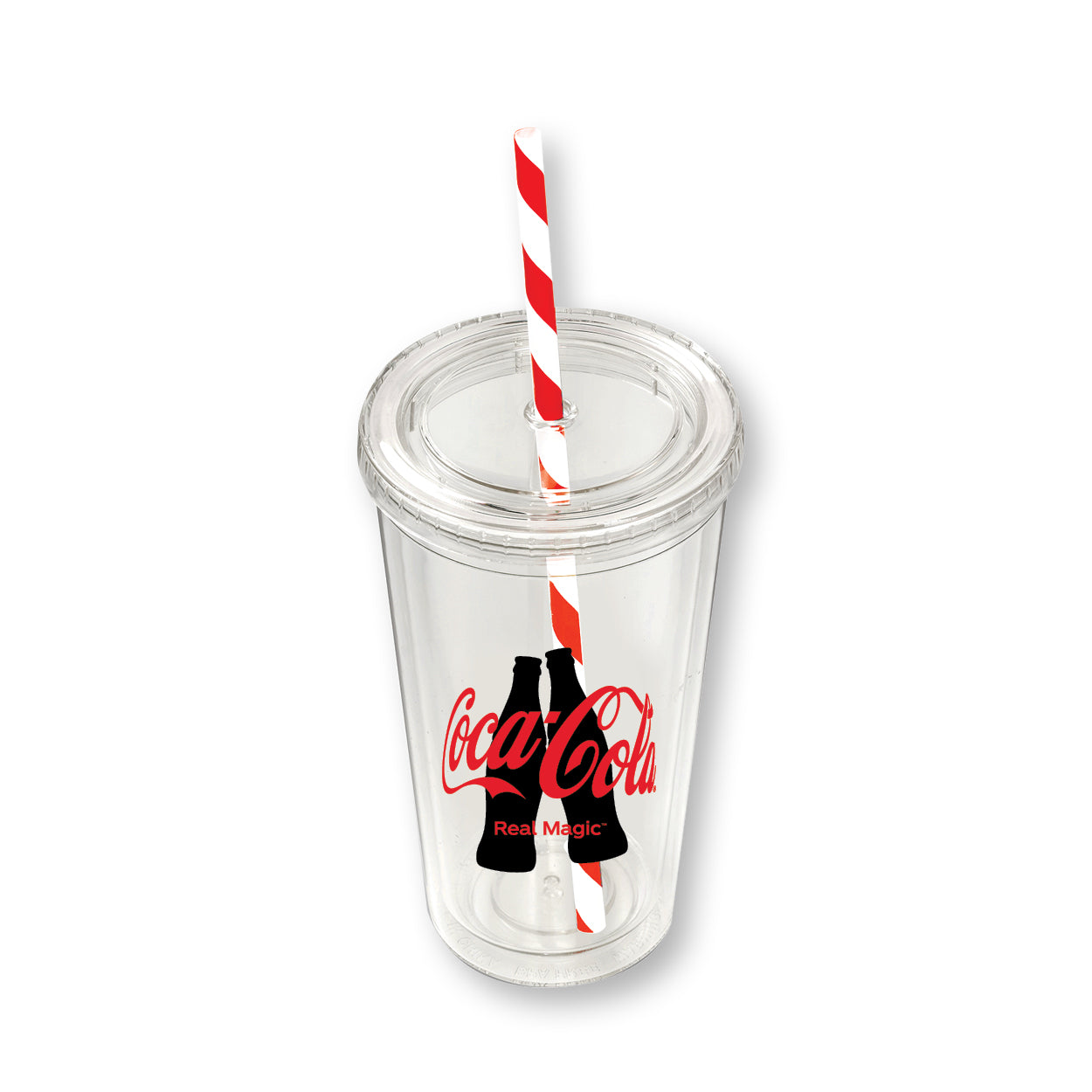 Malibu Double-Wall Tumber & Candy Stripe Straw