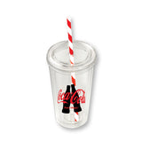 Malibu Double-Wall Tumber & Candy Stripe Straw