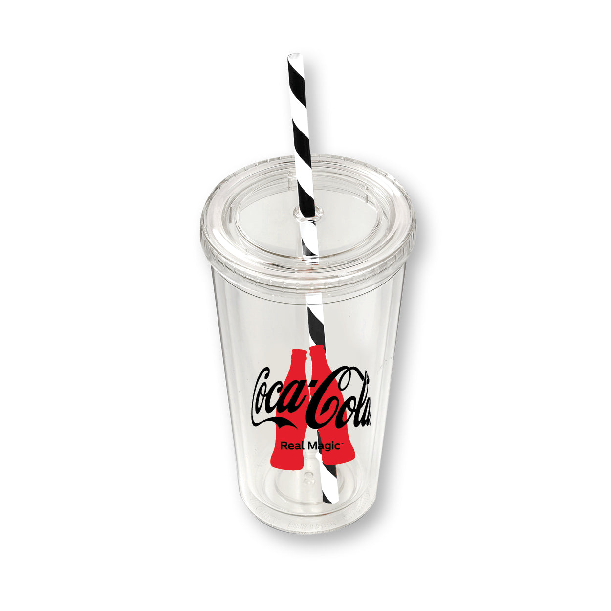 Malibu Double-Wall Tumber & Candy Stripe Straw