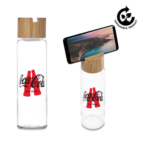 Okiyo Kenko Phone Stand Glass Water Bottle – 700ml
