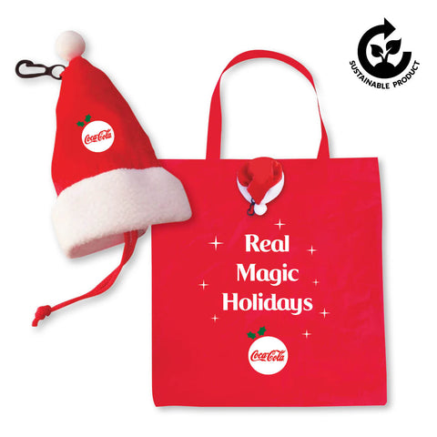 Festive Santa Eco Foldable Bag