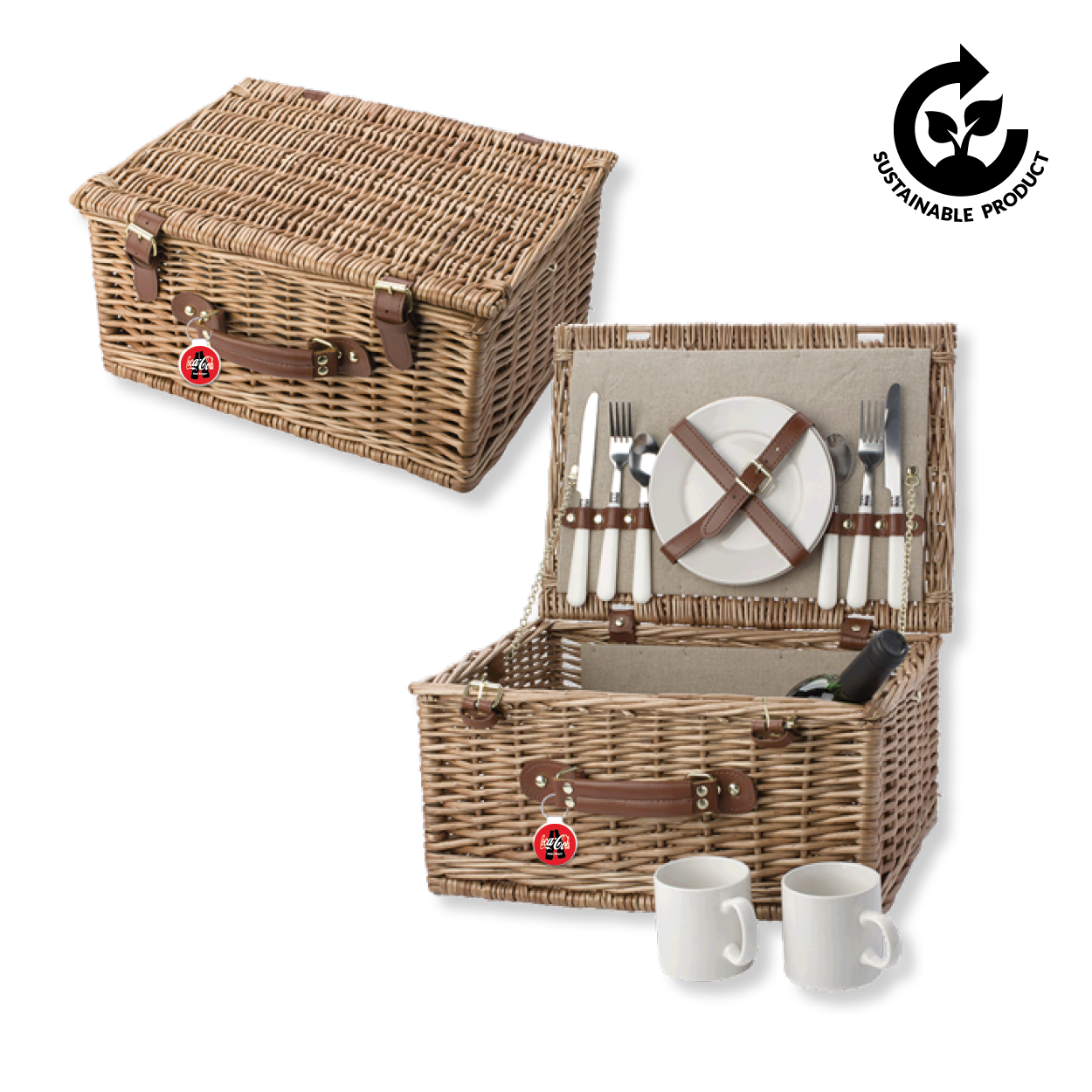 Two Person Willow Picnic Basket