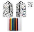 Drawable Backpack + Set of 3 Wax Crayons