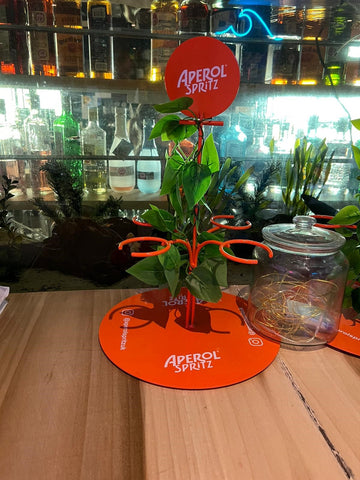 Benchmark Aperol Spritz Presenter - Nice Serve with added (Fake) Foliage