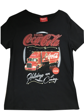 Coca-Cola Christmas Black T-shirt