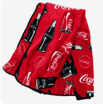 Coca-Cola Red Plush Blanket