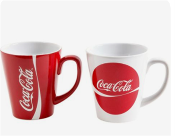 Coca-Cola Red and White Mugs