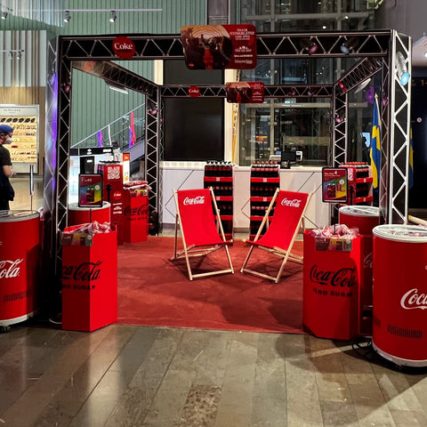 Coke Music Activation Stand at airport