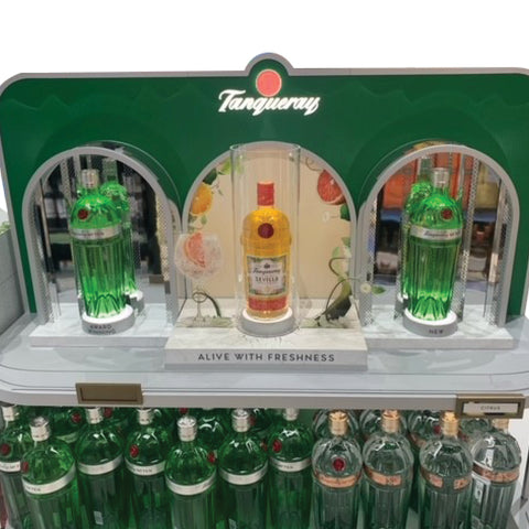 Elegant Premium Counter Display included LED and Metal Elements - Tanqueray
