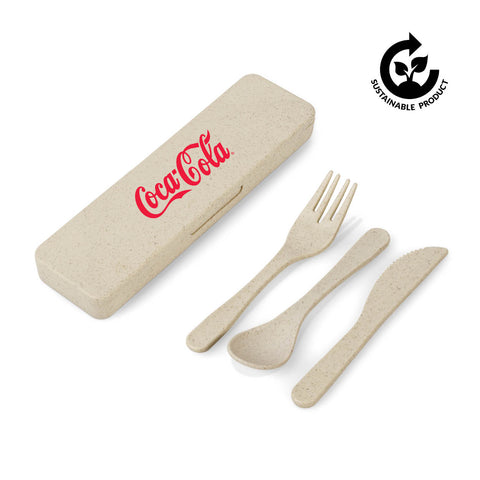 HELLA - eco-neutral 3 Pcs Wheat Straw Cutlery Set