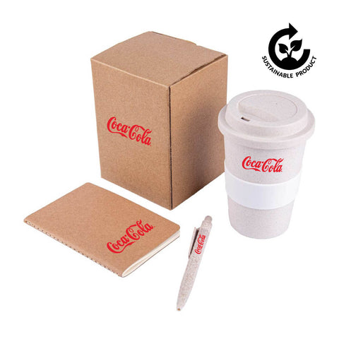 KORGAN - Eco Set of Mug, FSC Notebook and Pen