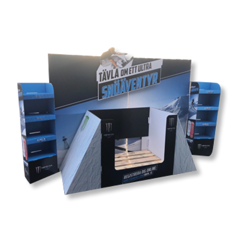 Pallet Stand with Ski Ramp background wall and FSDU's