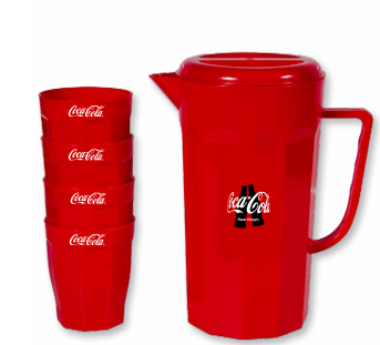 Solid Jug with Tumblers