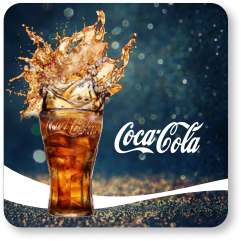 Square Polyester Coaster with FC