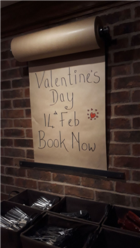 Paper Scroll Style Menu Board - GB