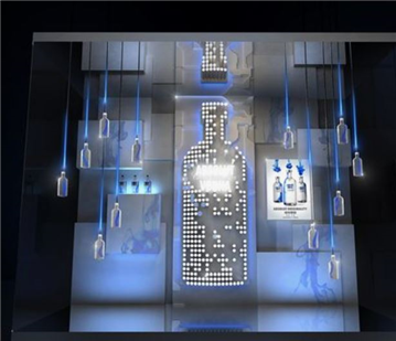 Absolut Vodka Stand with Light