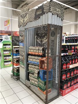 Rustic Display for a Beer Brand