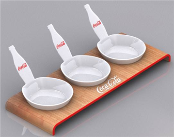 Snack Tray with Three Snack Dishes