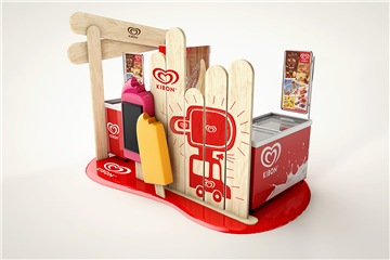 Ice Cream Stand with Digital Screen