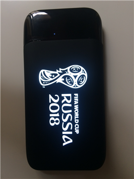 Rubber Finish Powerbank with Led