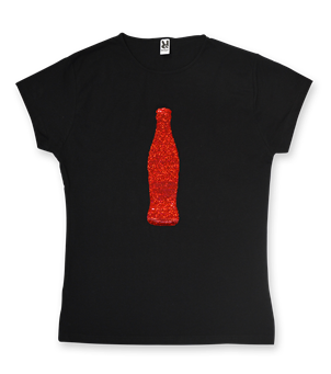 Women T-shirt with Sequin Bottle