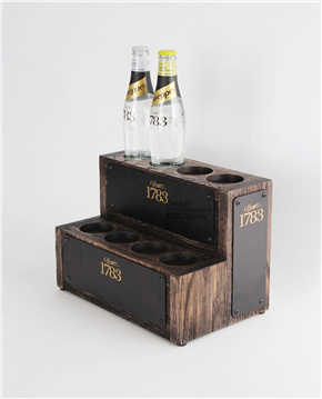 Schweppes Stepped Presenter with Locators for Bottles